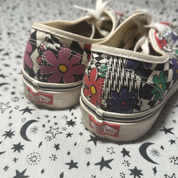 vans checkerboard flower floral printed marshmallow - Picture 5 of 5